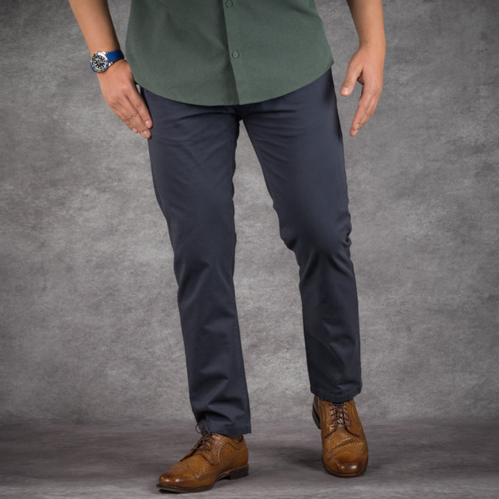 prefect fit, short length grey chino pants for men under 5'9". Inseam length from 25 to 29.