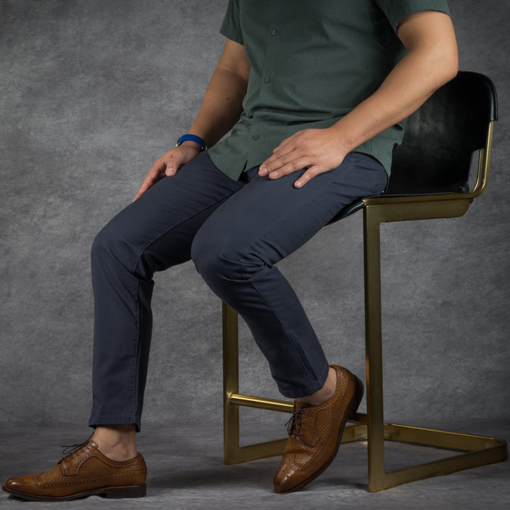 prefect fit, short length chino pants for men under 5'9". Inseam length from 25 to 29.