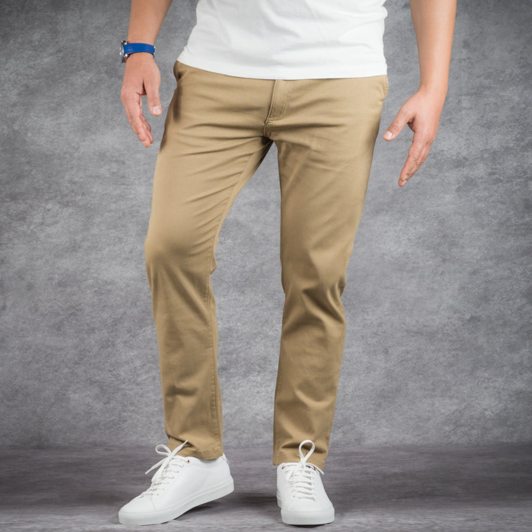 prefect fit, short length khaki chino pants for men under 5'9". Inseam length from 25 to 29.