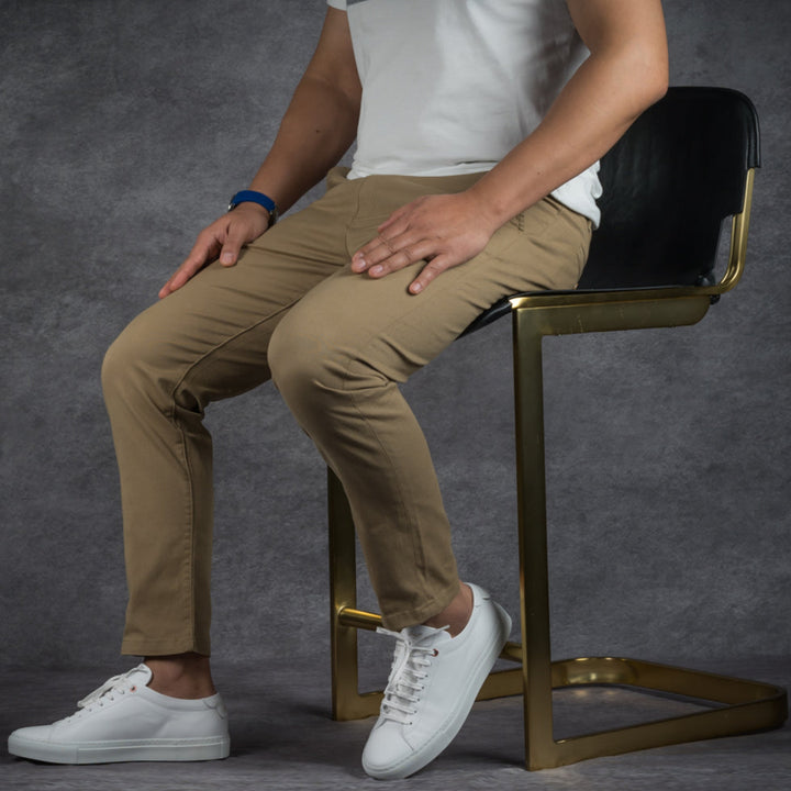 prefect fit, short length khaki chino pants for men under 5'9". Inseam length from 25 to 29.