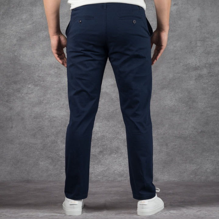 prefect fit, short length navy chino pants for men under 5'9". Inseam length from 25 to 29.