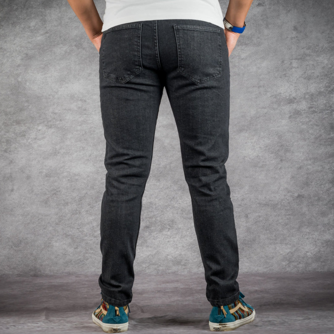 prefect fit, short length black jeans for men under 5'9". Inseam length from 25 to 29.