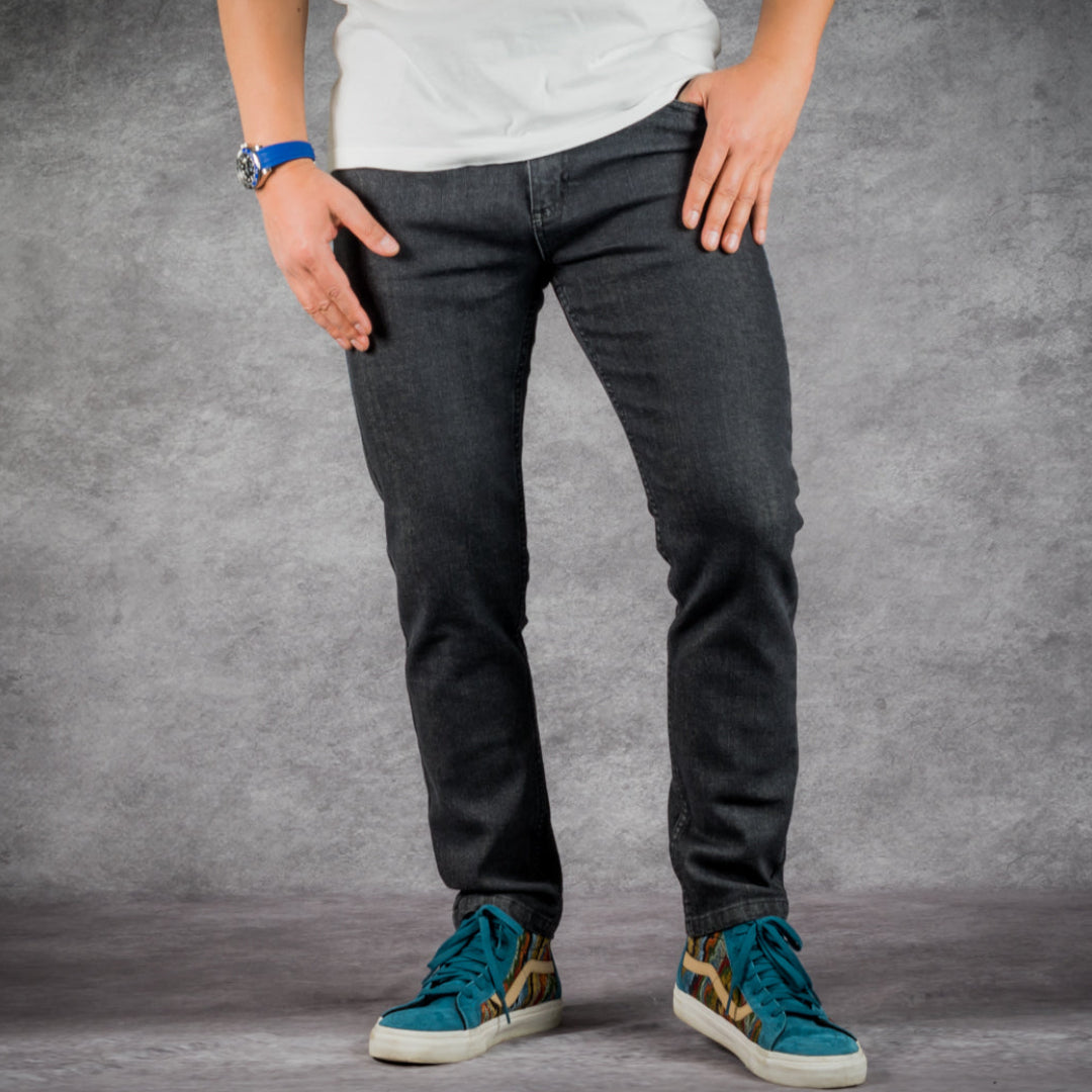 prefect fit, short length black jeans for men under 5'9". Inseam length from 25 to 29.