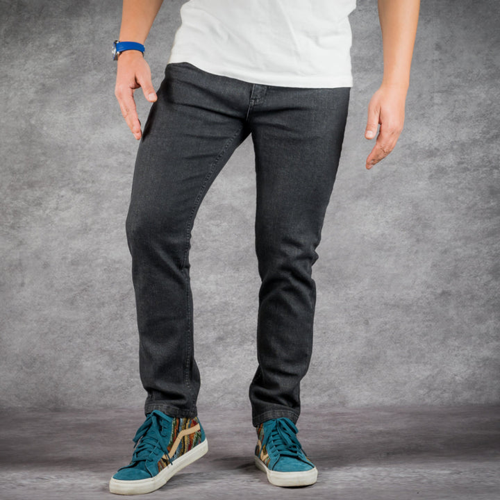 prefect fit, short length black jeans for men under 5'9". Inseam length from 25 to 29.