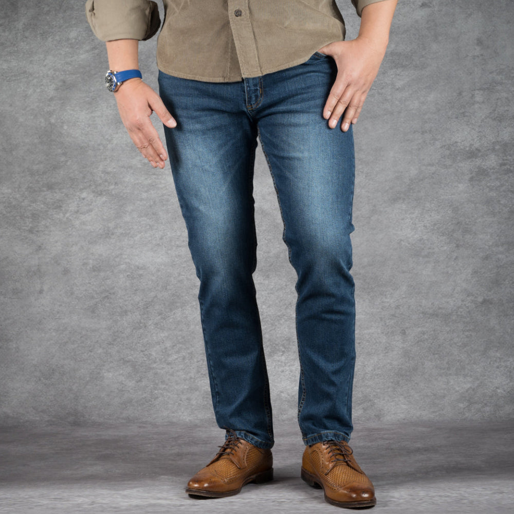 prefect fit, short length blue jeans for men under 5'9". Inseam length from 25 to 29.