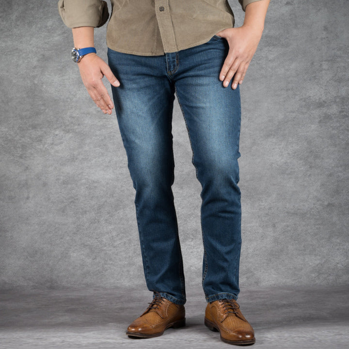 prefect fit, short length blue jeans for men under 5'9". Inseam length from 25 to 29.